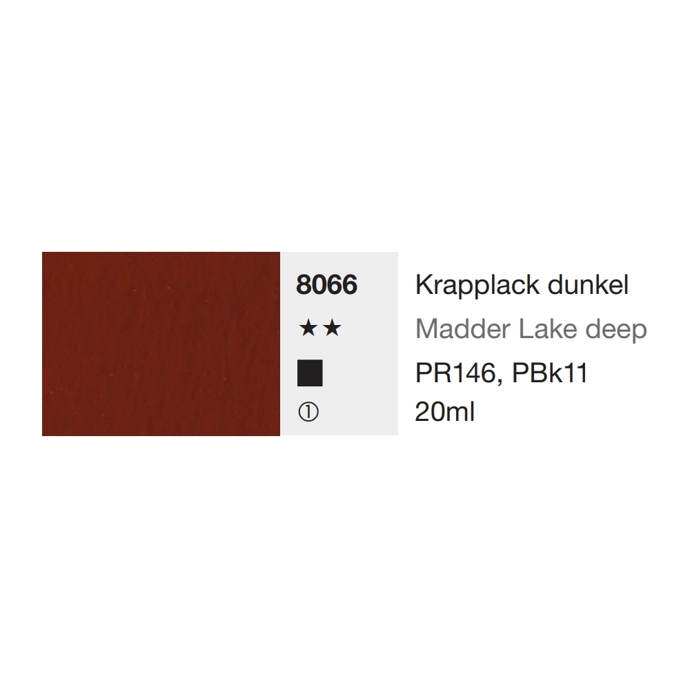 LUKAS STUDIO Gouache | Gvaš boja | 8066 Madder Lake deep | 20ml
